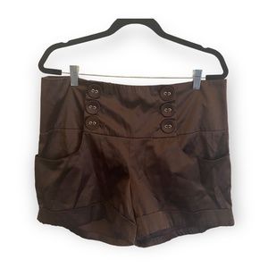 Spacegirlz Brown Satin Sailor Shorts sz 14